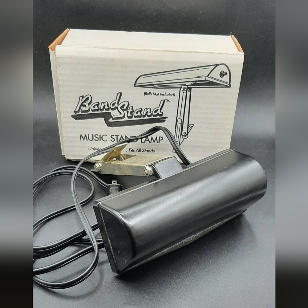 BLS-1 Universal Band Stand Music Stand Lamp Vintage Clip-On Style In Box Works
